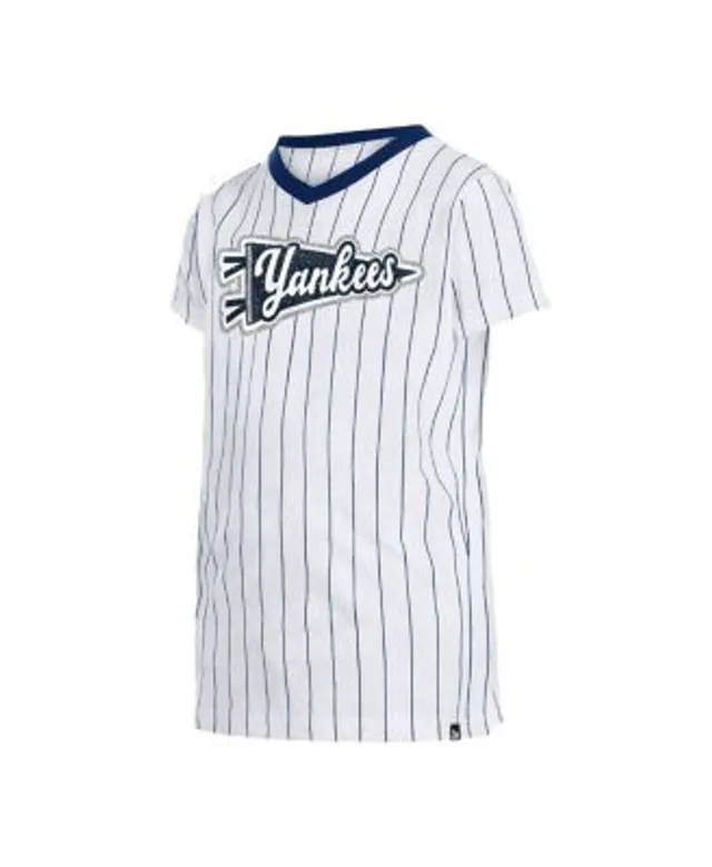 Lids Houston Astros New Era Girls Youth Pinstripe V-Neck T-Shirt