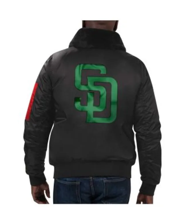 STARTER Men's Starter x Ty Mopkins Black San Diego Padres Black History  Month Satin Full-Zip Jacket