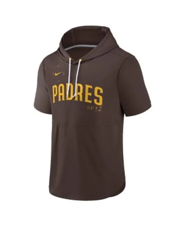 San Diego Padres Jersey Muscle Sleeveless Pullover Hoodie - Brown