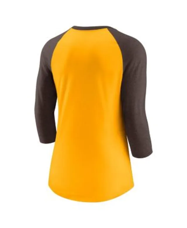 Pittsburgh Steelers Fanatics Branded Women's True to Form Raglan Lace-Up  V-Neck Long Sleeve T-Shirt - Black/Gold