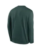 Men's Nike Gray/Green Oakland Athletics Authentic Collection Game Long  Sleeve T-Shirt