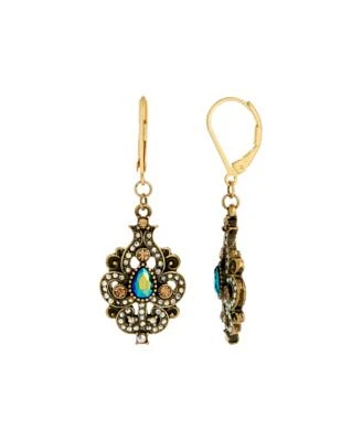 Glass Multi AB Drop Earrings