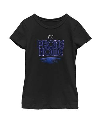 Girl's E.T. the Extra-Terrestrial Earth Phone Home  Child T-Shirt