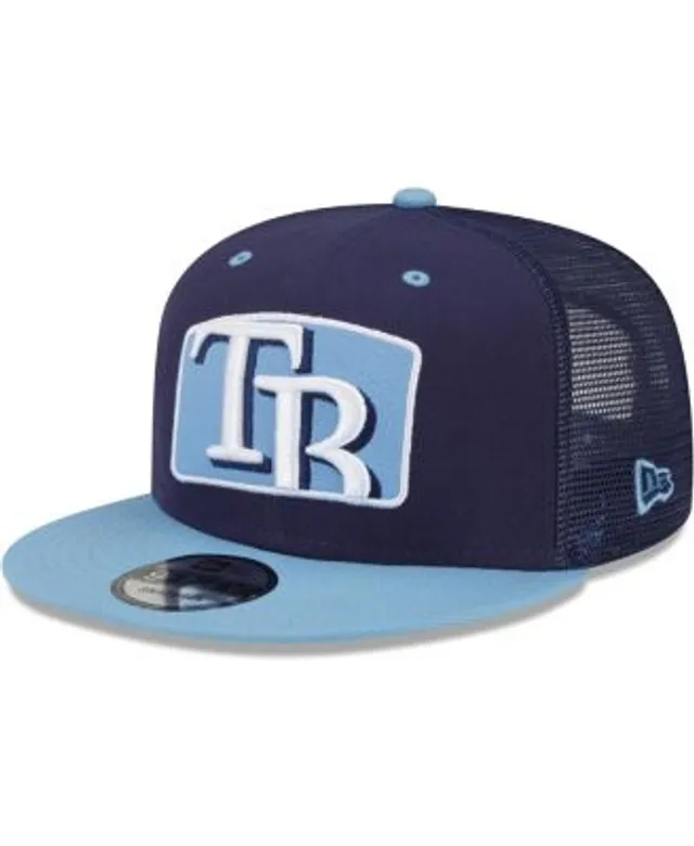 New Era Men's Stone and Navy Tampa Bay Rays Retro 59FIFTY Fitted