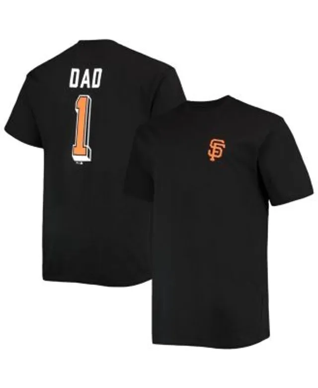 Men's Fanatics Branded Black San Francisco Giants Father's Day #1 Dad Long Sleeve T-Shirt Size: Medium