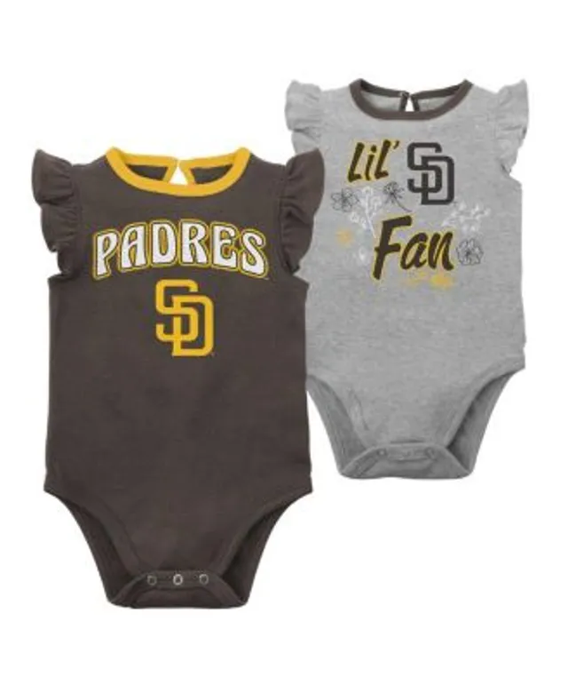 Newborn & Infant Brown/Orange/Heathered Gray Cleveland Browns Three-Piece  Eat Sleep Drool Bodysuit Set