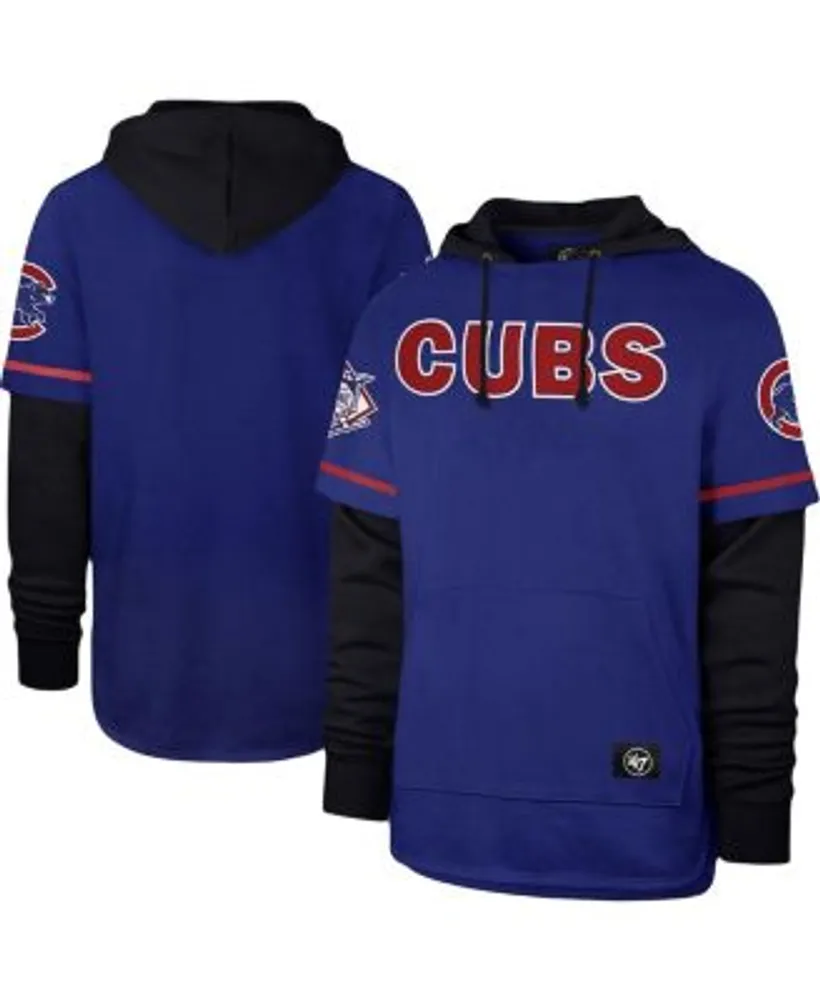 Men's Chicago Cubs '47 Light Blue Trifecta Shortstop Pullover Hoodie