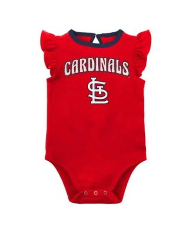 Outerstuff Infant White/Heather Gray St. Louis Cardinals Two-Pack Little Slugger Bodysuit Set