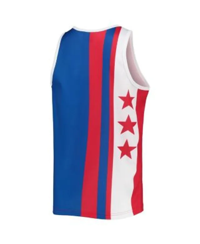 Men's Mitchell & Ness Dwyane Wade Blue/Gold Marquette Golden Eagles  Sublimated Player Tank Top