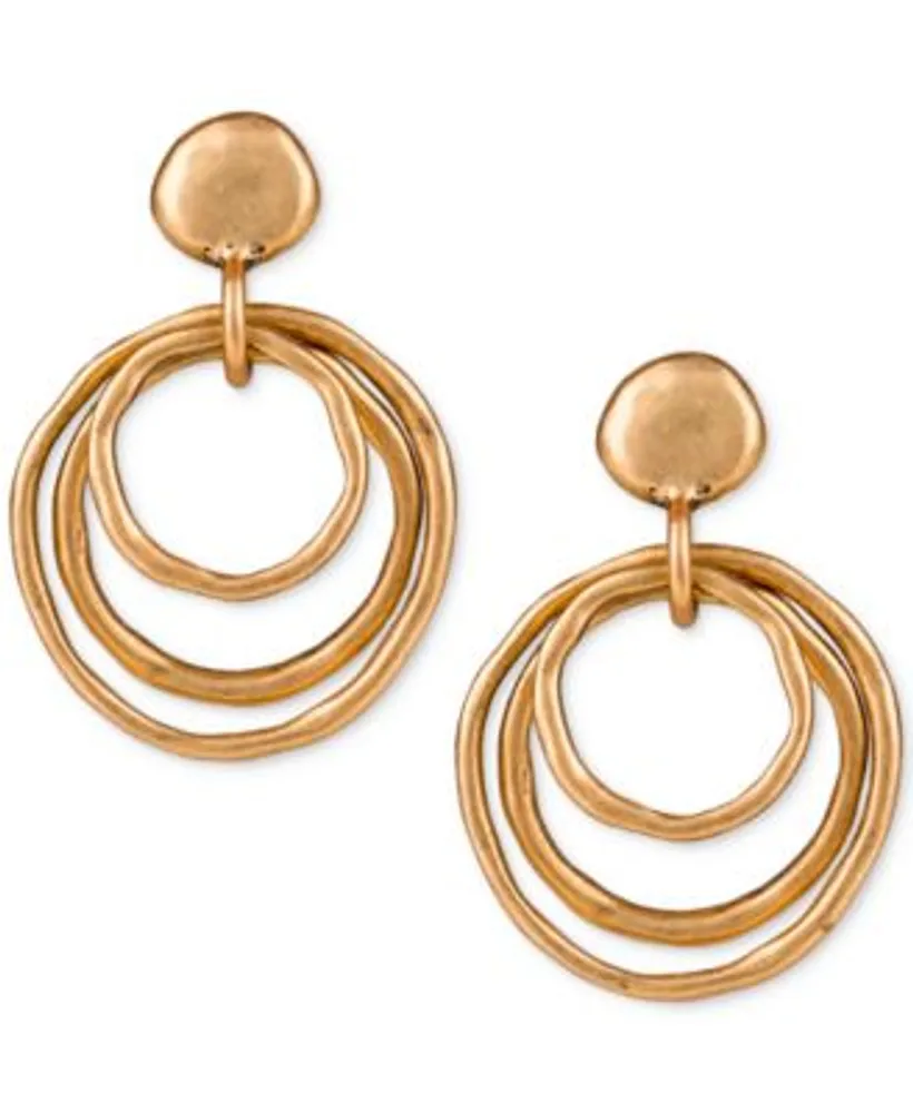 Macy's Wide Hoop Earrings in 10K Gold - Multi