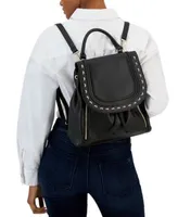 I.N.C. International Concepts Karissaa Faux Leather Small Backpack, Created for Macy's - Black Glaze