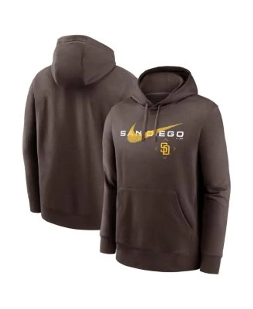 Lids San Diego Padres Jersey Muscle Sleeveless Pullover Hoodie - Brown