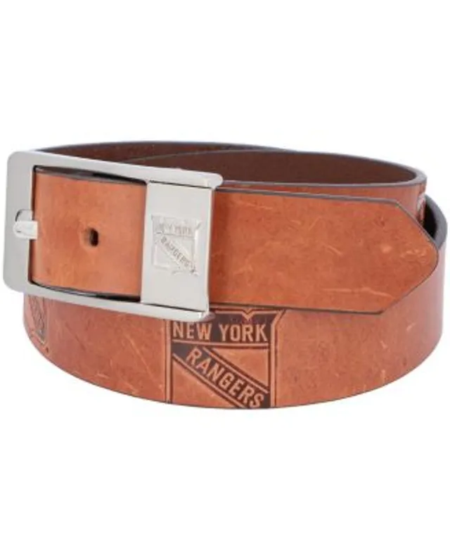 Men&s Texas Longhorns Brandish Leather Belt, Size: 32, Brown