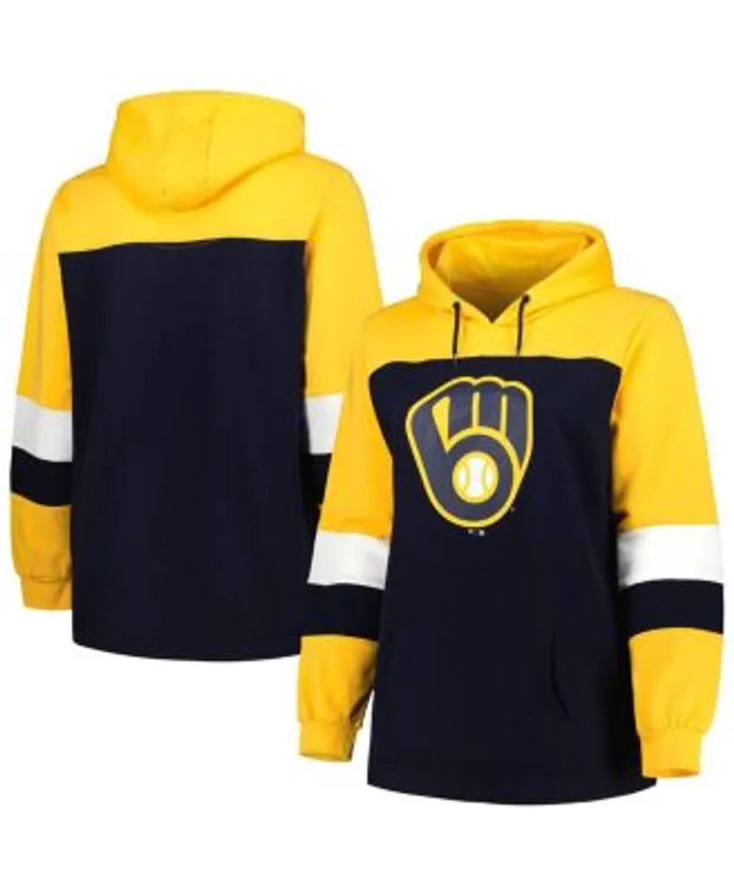 Women's Nike Navy Milwaukee Brewers Authentic Collection Pregame Performance Pullover Hoodie