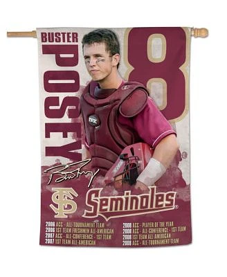 Buster Posey Florida State Seminoles Jersey Retirement 28" x 40" One-Sided Vertical Banner