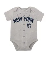 Newborn Red/Heather Gray Boston Red Sox Little Slugger Two-Pack Bodysuit Set