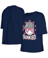 Girls Youth Heathered Gray New York Yankees Bleachers T-Shirt