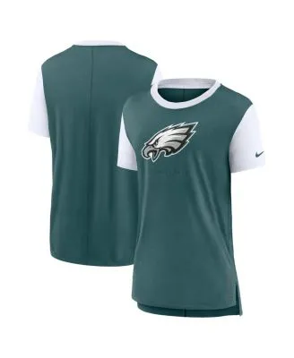 Women's Majestic Threads A.J. Brown Midnight Green Philadelphia Eagles Name  & Number Raglan 3/4 Sleeve T-Shirt