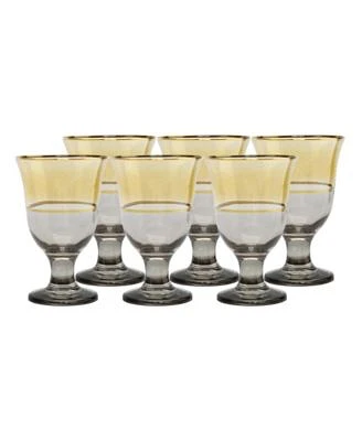 Gold Short Stem Glasses, Set of 6