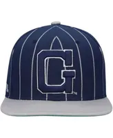 Mitchell & Ness Navy North Carolina Tar Heels Team Pinstripe Snapback Hat