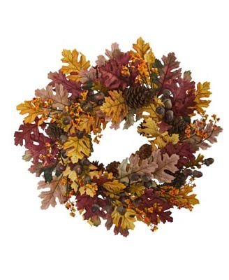 24" Oak Leaf, Acorn and Pine Wreath