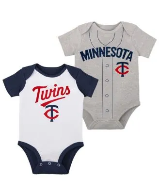 Outerstuff Newborn and Infant Boys Girls White, Heather Gray Seattle  Mariners Little Slugger Two-Pack Bodysuit Set