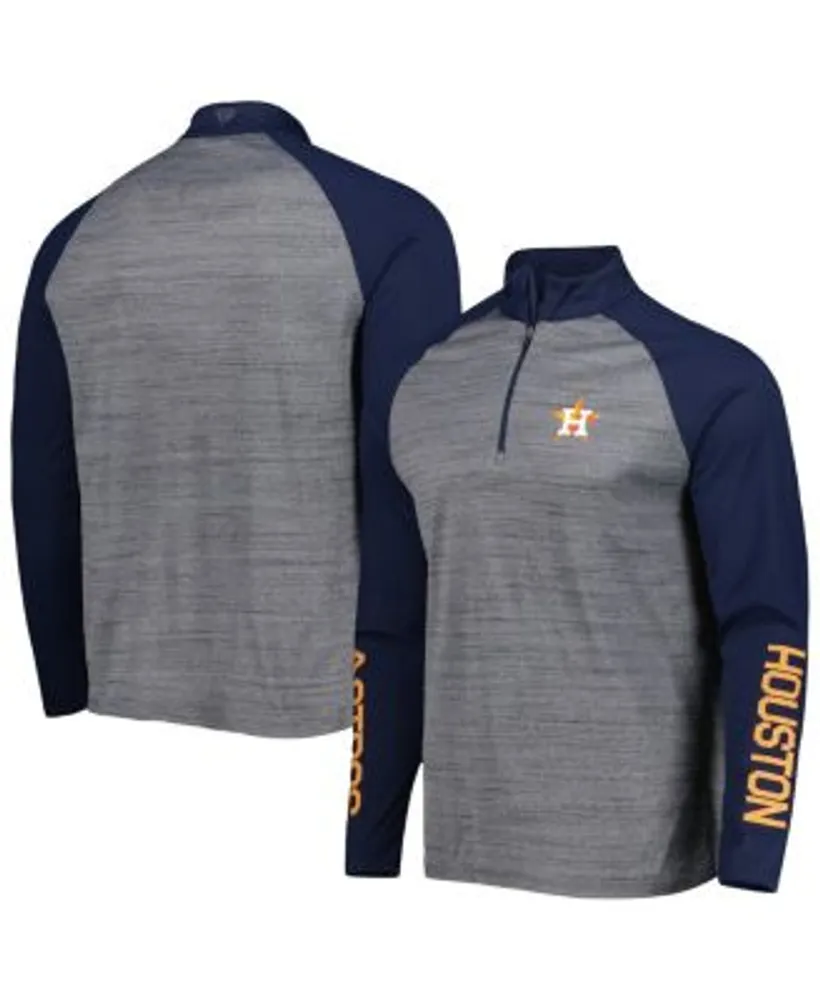 New Era Navy Houston Astros Ripstop Raglan Quarter-Zip Hoodie