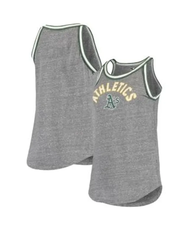 Women's 5th & Ocean by New Era Green Oakland Athletics Cropped Long Sleeve T-Shirt Size: Medium