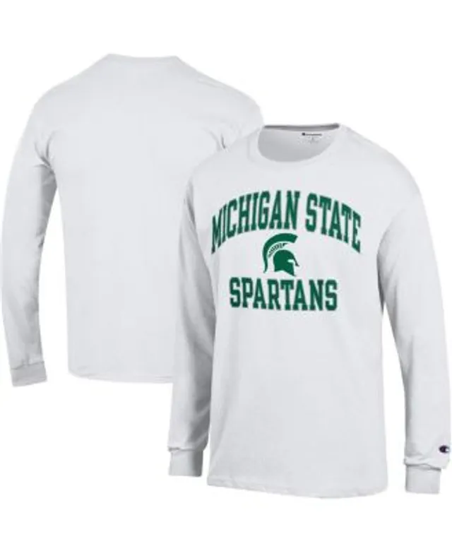 Men's Nike White Michigan State Spartans Ball In Bench Long Sleeve