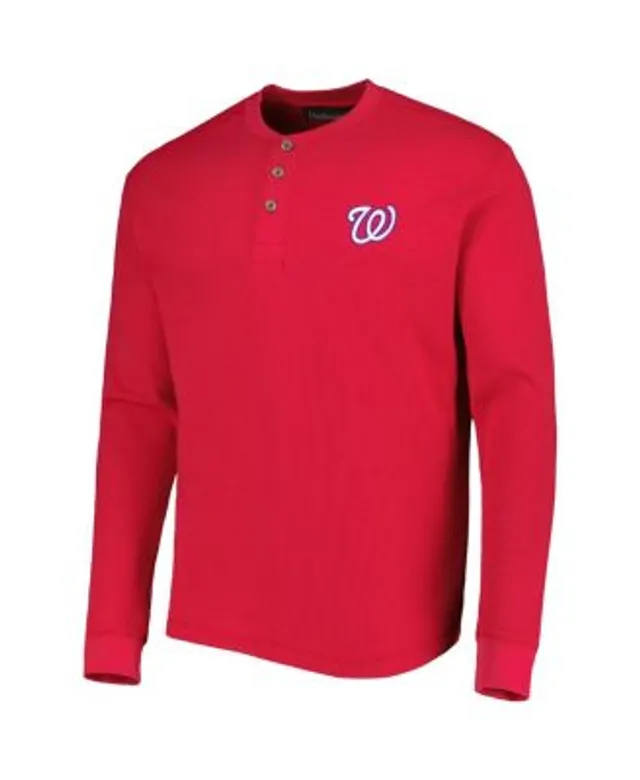Men's Washington Nationals Nike Navy/Red Game Authentic Collection  Performance Raglan Long Sleeve T-Shirt