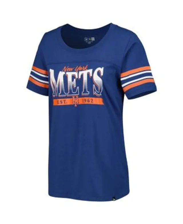 Women's New Era White New York Mets Colorblock T-Shirt 
