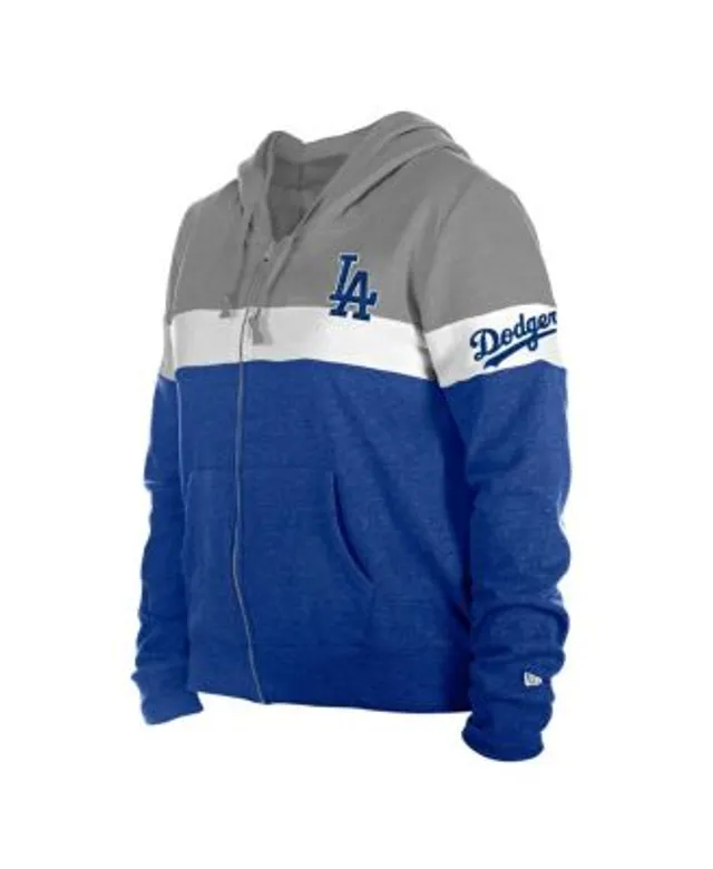 Women's New Era Royal Los Angeles Dodgers Colorblock Full-Zip Hoodie