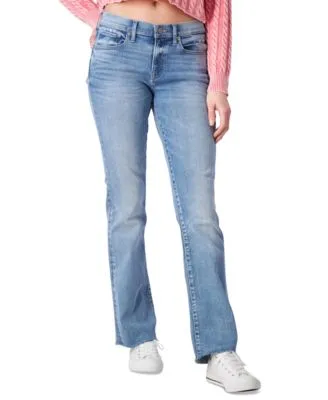 Women's Sweet Mid-Rise Bootcut Faded Jeans