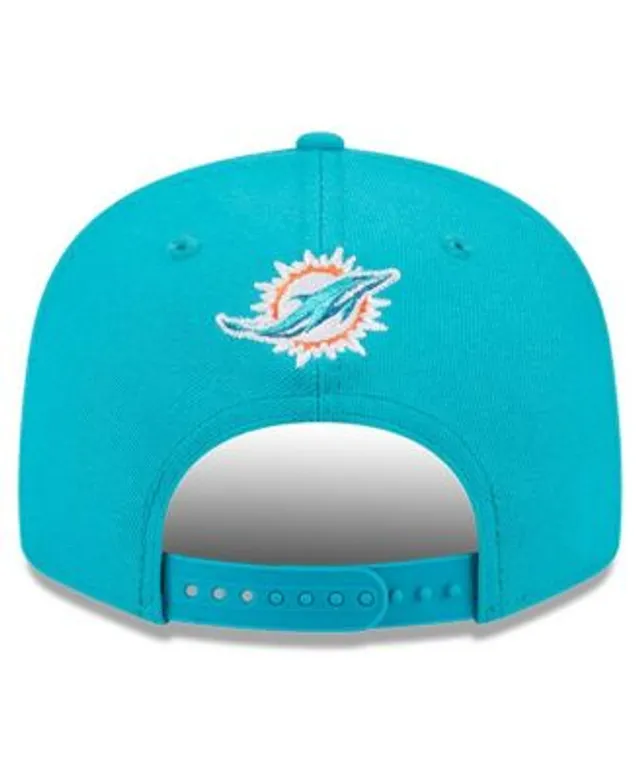 Miami Dolphins New Era Original Classic Golfer Adjustable Hat - Aqua/White