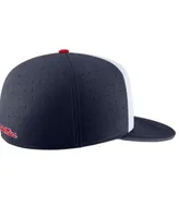 Nike Men's Ole Miss Rebels Blue Aero True Baseball Fitted Hat