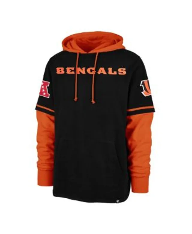 47 Brand Men's Black Cincinnati Bengals Shortstop Pullover Hoodie