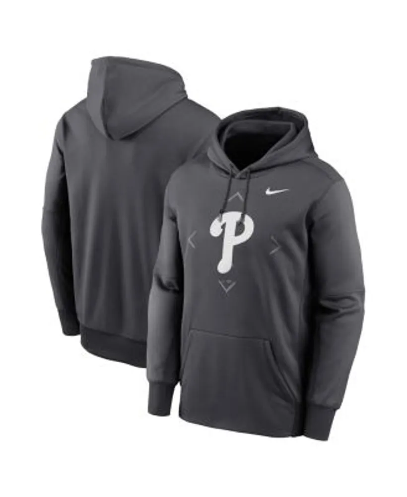 Atlanta Braves Gray Logo Therma Performance Pullover Hoodie by Nike