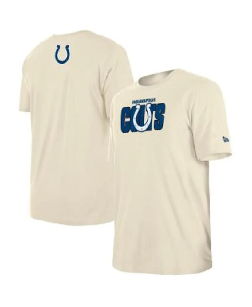 Men's New Era Cream Indianapolis Colts Sideline Chrome T-Shirt