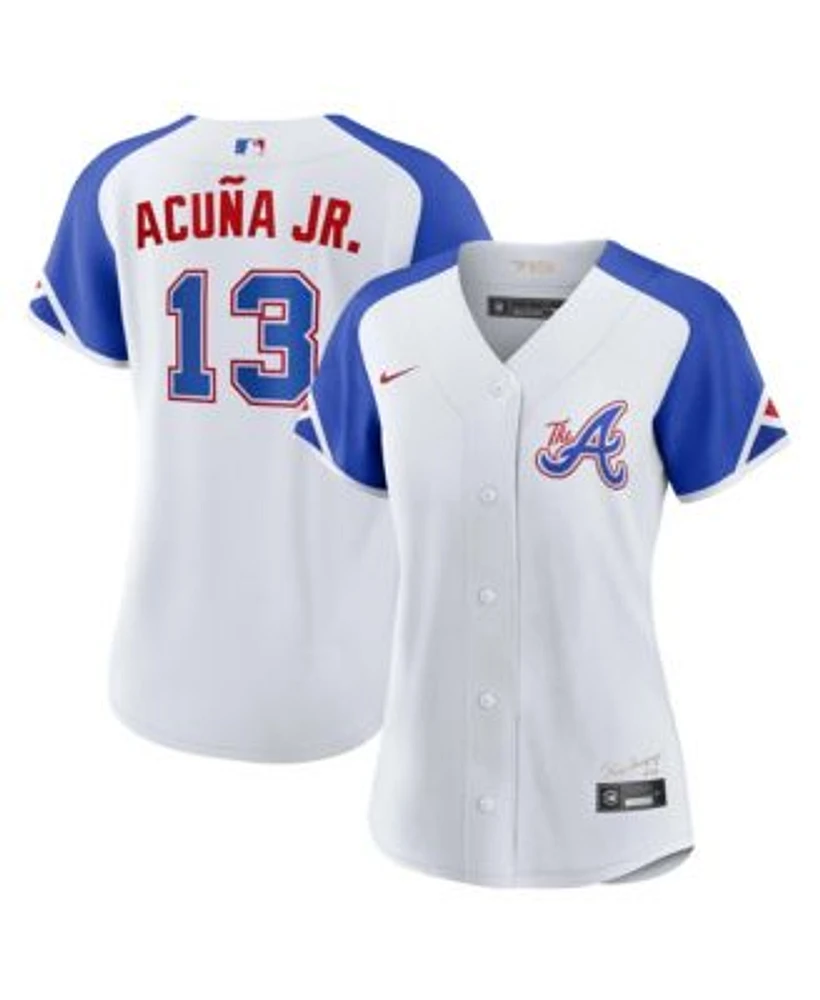 Ronald Acuna Jr. Youth Atlanta Braves Home Jersey - White Replica