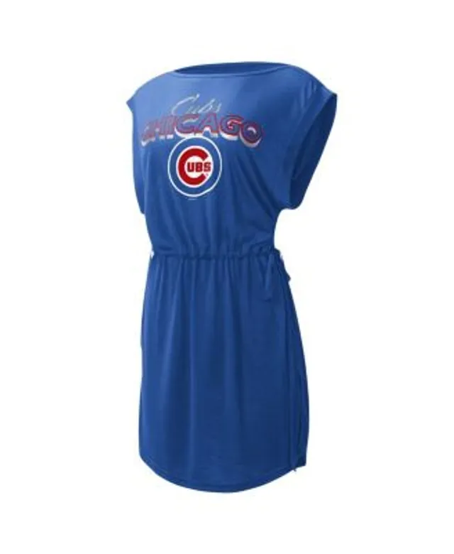 G-III 4Her by Carl Banks Women's Royal Chicago Cubs G.O.A.T Swimsuit  Cover-Up Dress