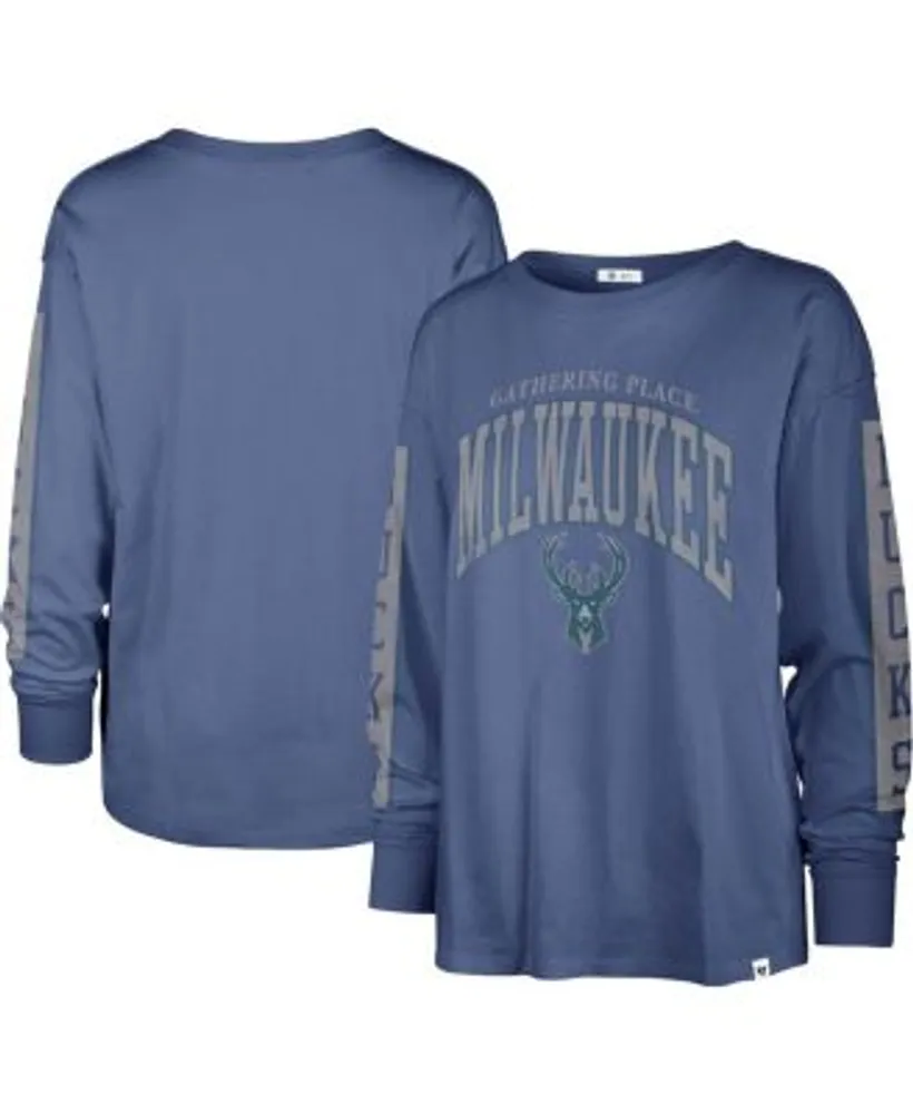 47 Brand Women's Royal Milwaukee Bucks City Edition SOA Long Sleeve T-shirt