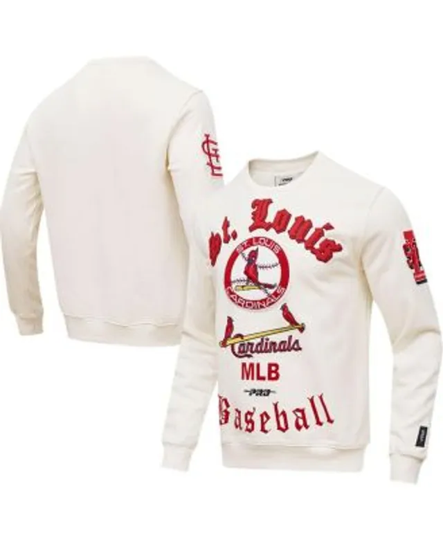 Men's Atlanta Braves Pro Standard Cream Cooperstown Collection Retro Old  English Pullover Sweatshirt