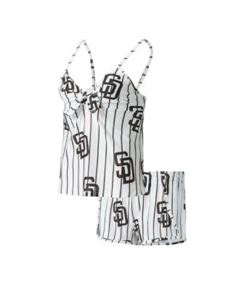 Women's Concepts Sport White Los Angeles Dodgers Reel Pinstripe Tank Top &  Shorts Sleep Set 