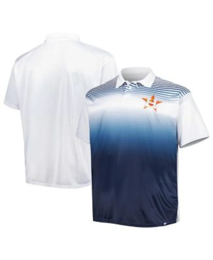 Profile Men's White, Navy Houston Astros Big and Tall Sublimated Polo Shirt