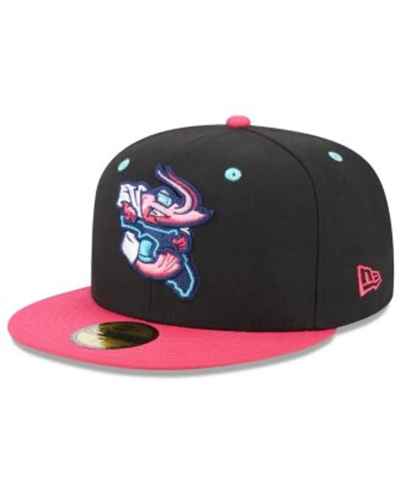 Charlotte Knights 59fifty New Era Pink & Black Fitted Hat Size 7