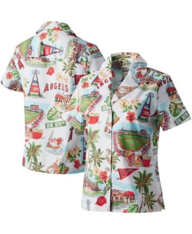 Women's Reyn Spooner White St. Louis Cardinals scenic Camp Button-Up Shirt Size: Medium