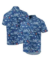 Men's Reyn Spooner Light Blue Texas Rangers Kekai Performance Button-Up Shirt Size: Small