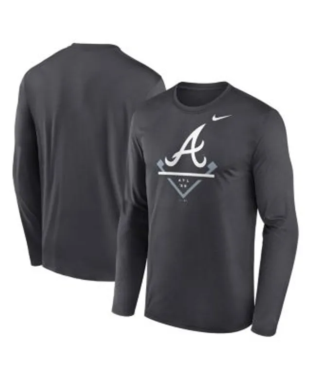 Men's Nike Anthracite Los Angeles Dodgers Icon Legend Performance Long Sleeve T-Shirt Size: Small