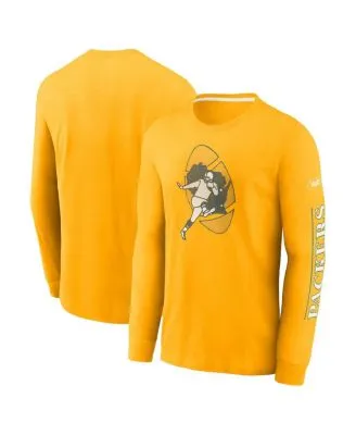 Women's Pittsburgh Steelers Nike Gold Slant Logo Tri-Blend V-Neck