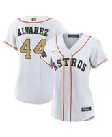 Men's Houston Astros Yordan Alvarez Nike White/Gold 2023 Gold Collection  Replica Player Jersey